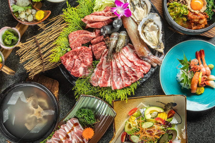 种类丰富的日式料理图片素材免费下载