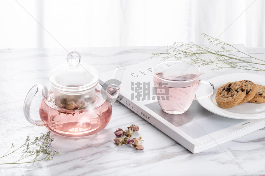 花茶与茶壶图片素材免费下载
