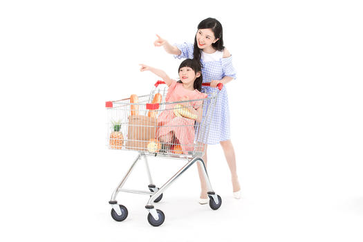 母女超市购物图片素材免费下载