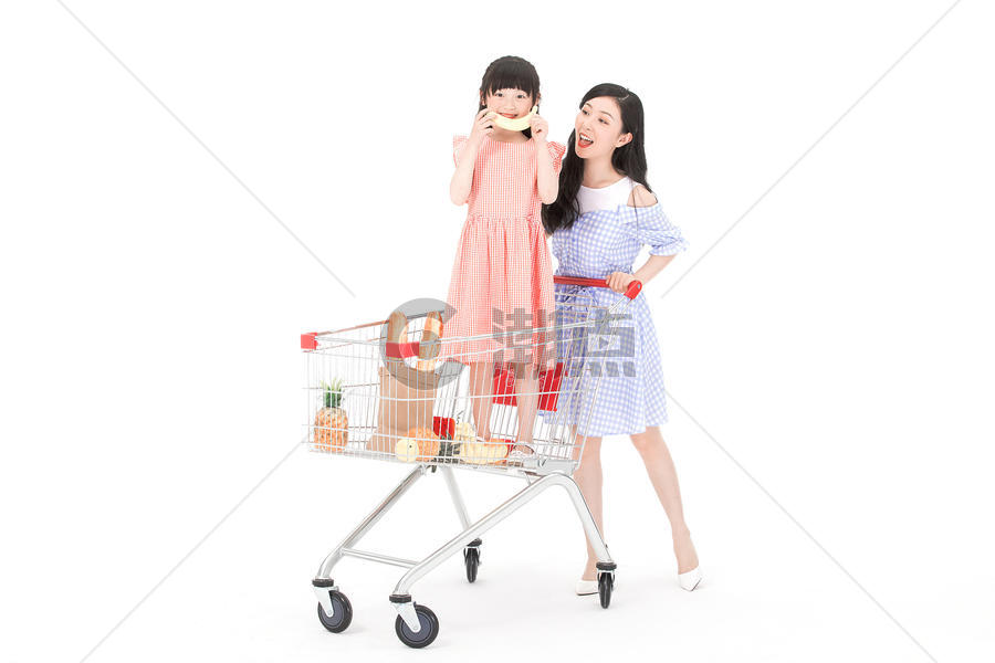 母女超市购物图片素材免费下载