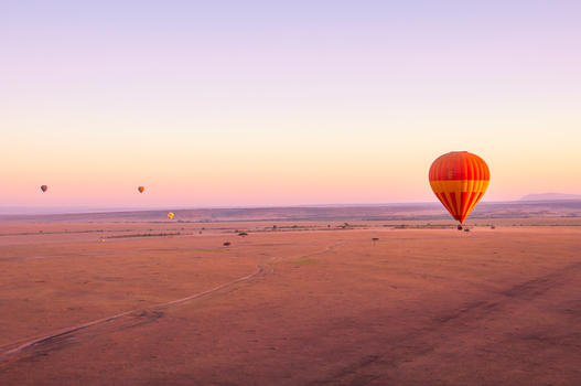 非洲草原热气球图片素材免费下载