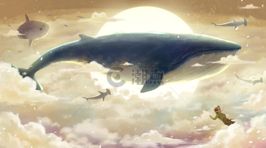 鲸鱼童话图片素材免费下载