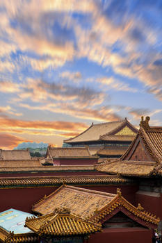 北京故宫博物院宫殿屋檐图片素材免费下载