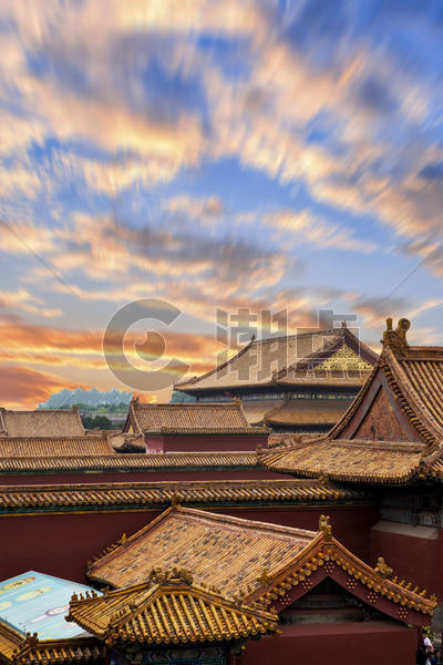 北京故宫博物院宫殿屋檐图片素材免费下载