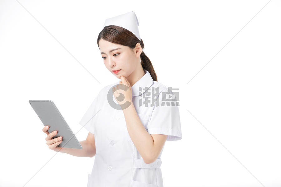护士文件夹思考图片素材免费下载