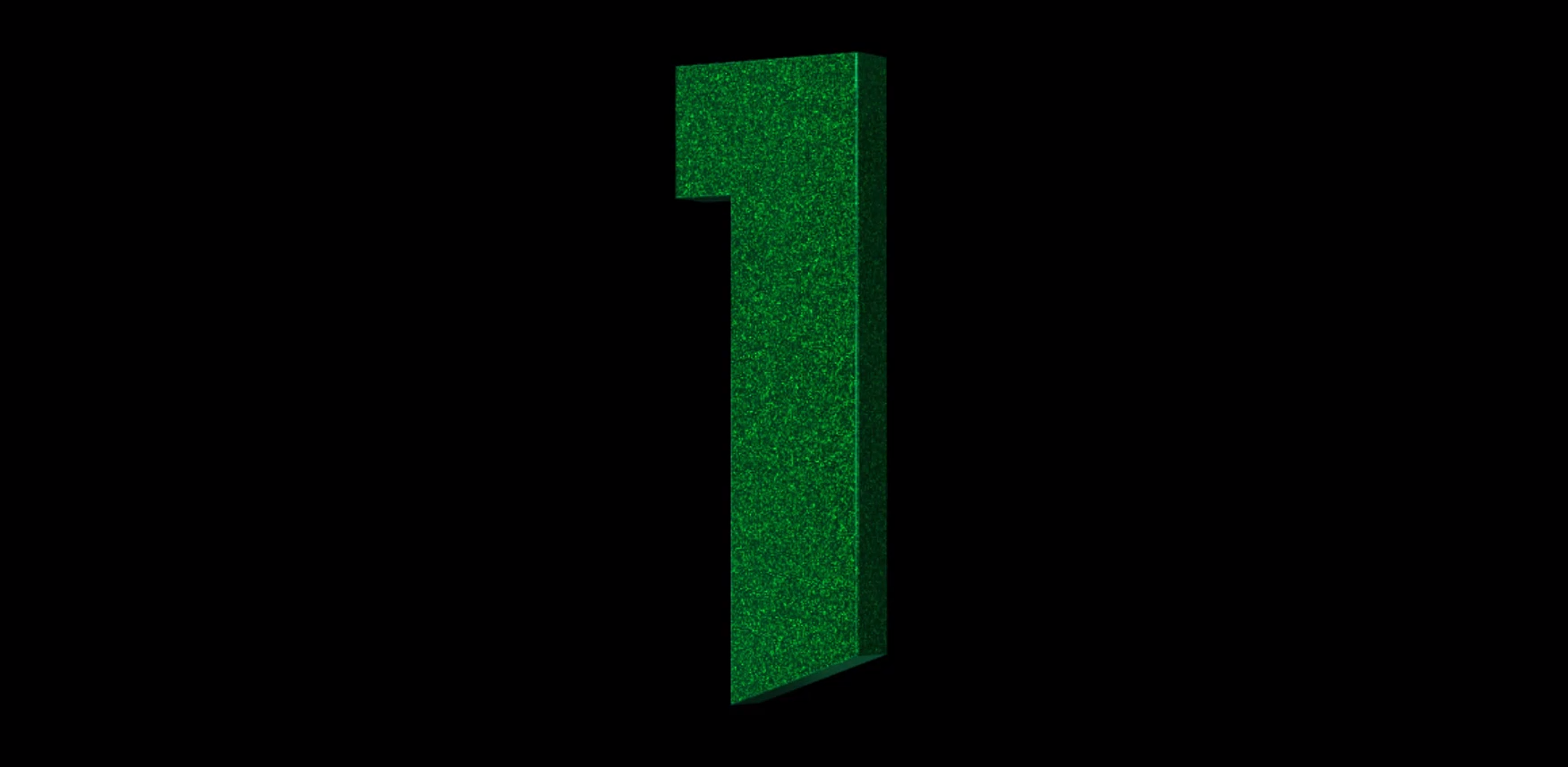 绿色三维草地纹理数字1挂件装饰视频的预览图