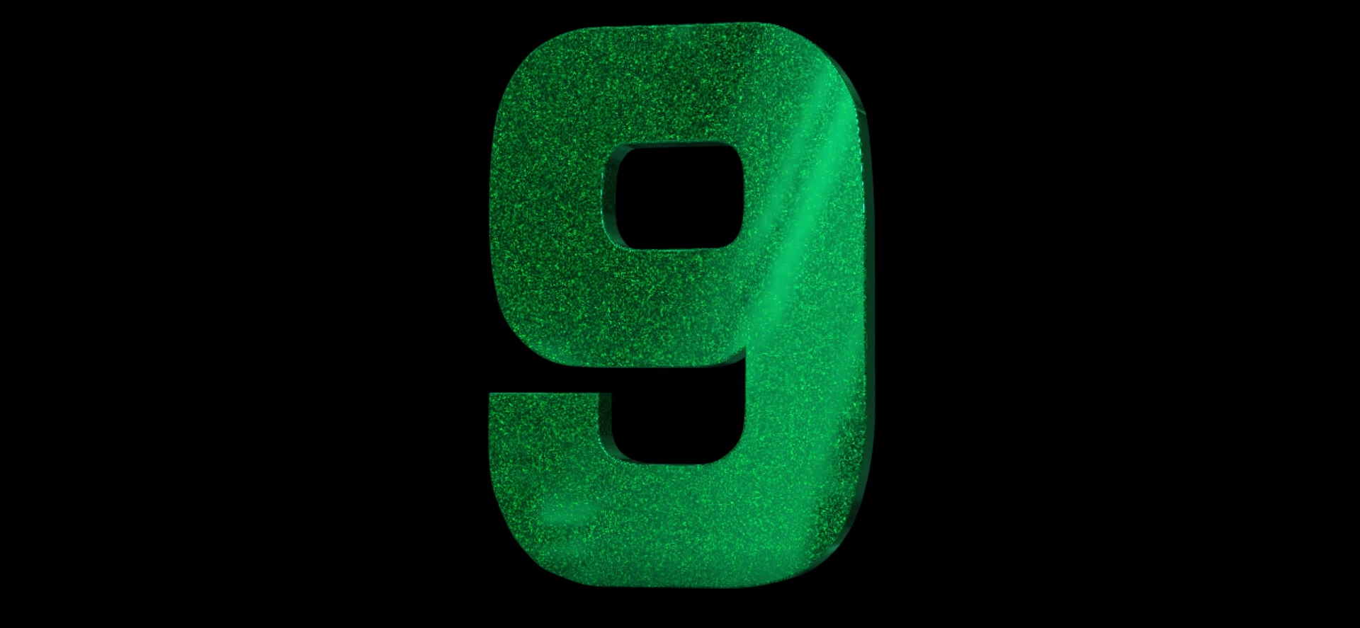 绿色三维草地纹理数字9挂件装饰视频的预览图