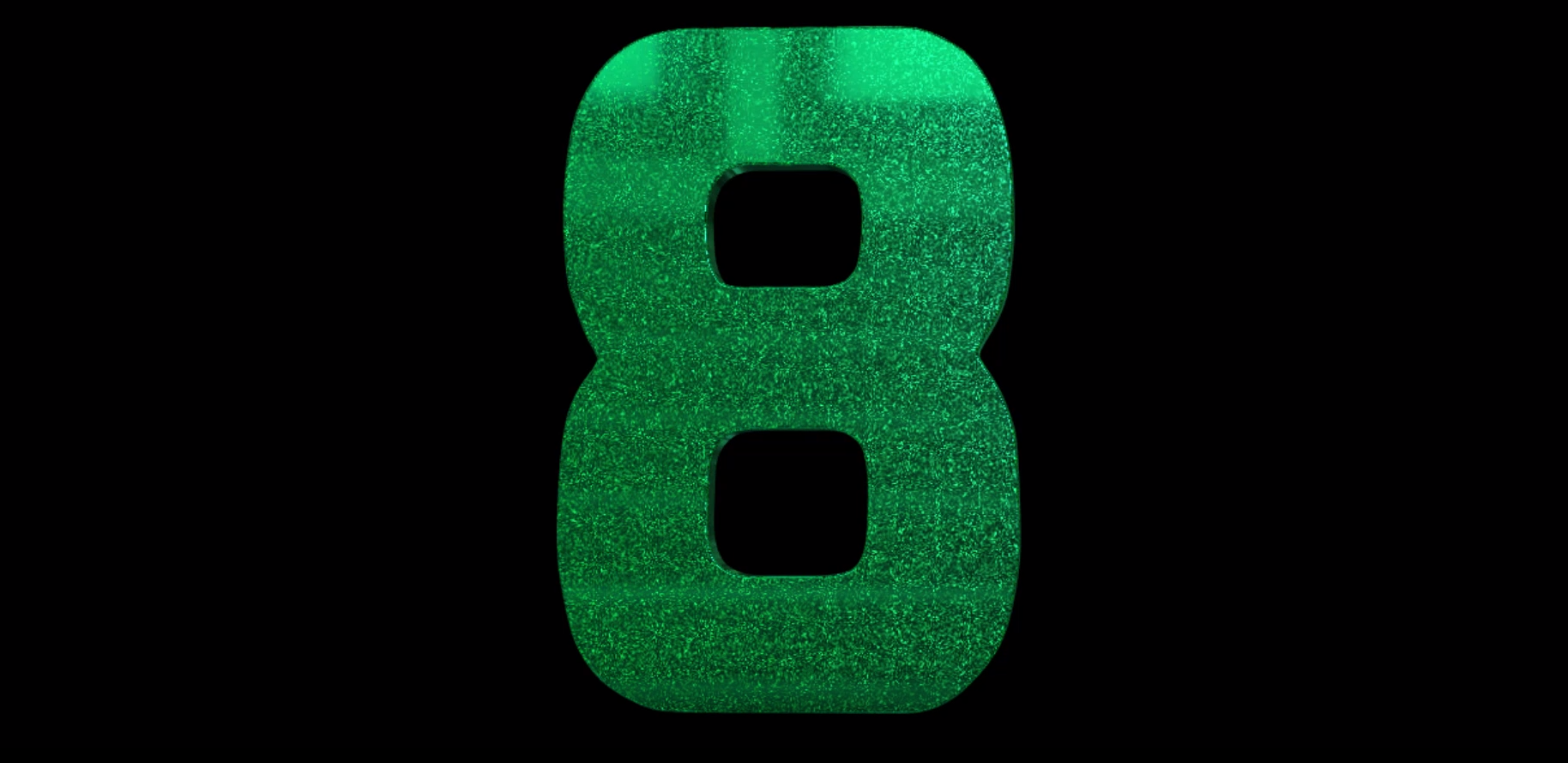 绿色三维草地纹理数字8挂件装饰视频的预览图
