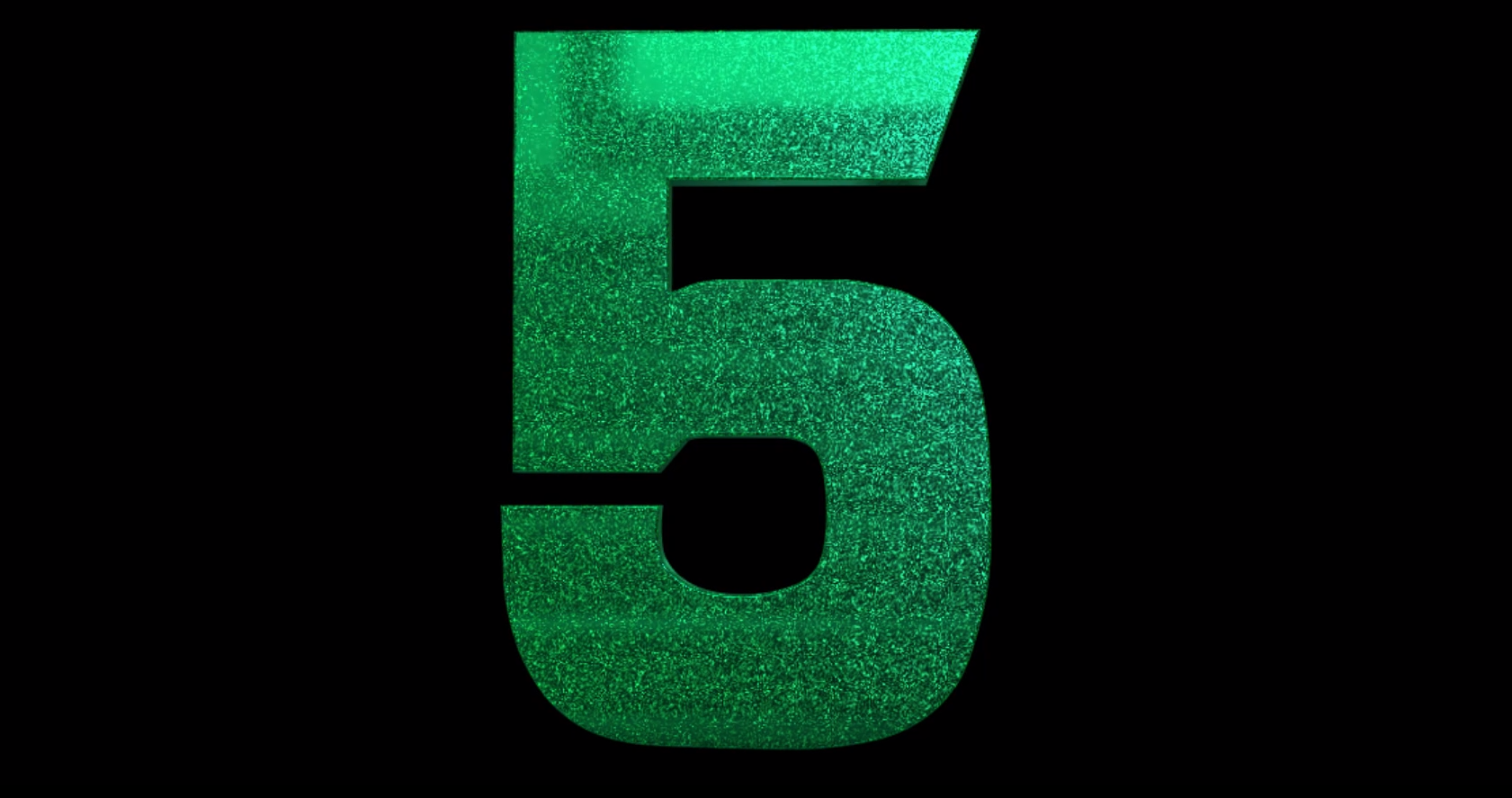 绿色三维草地纹理数字5挂件装饰视频的预览图