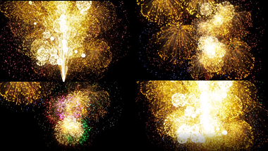 多款烟花绽放节日庆祝LED背景视频视频的预览图