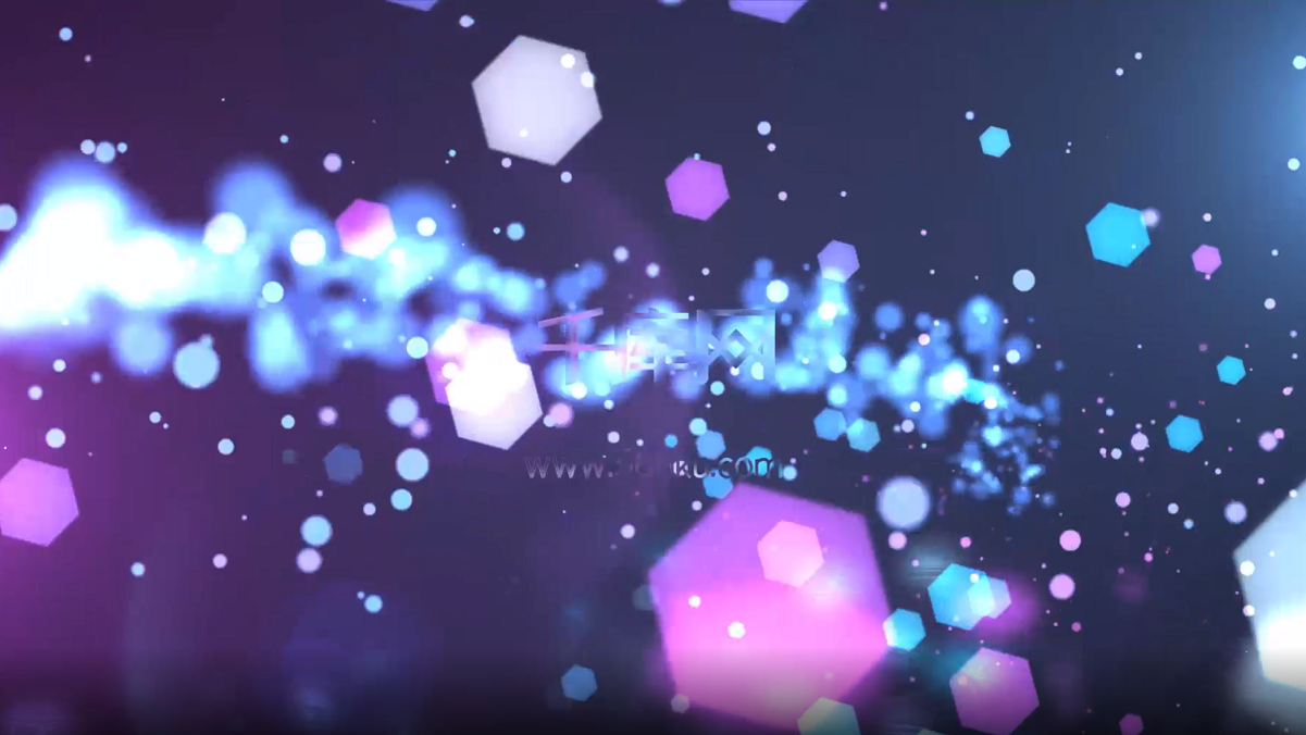 粒子光效片头标志AE模板视频的预览图