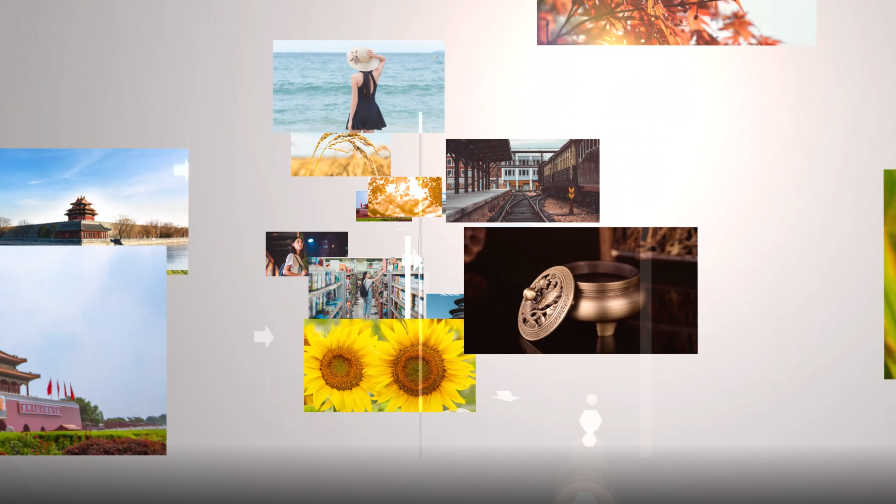 清新商务照片汇聚logo片头AE模板视频的预览图