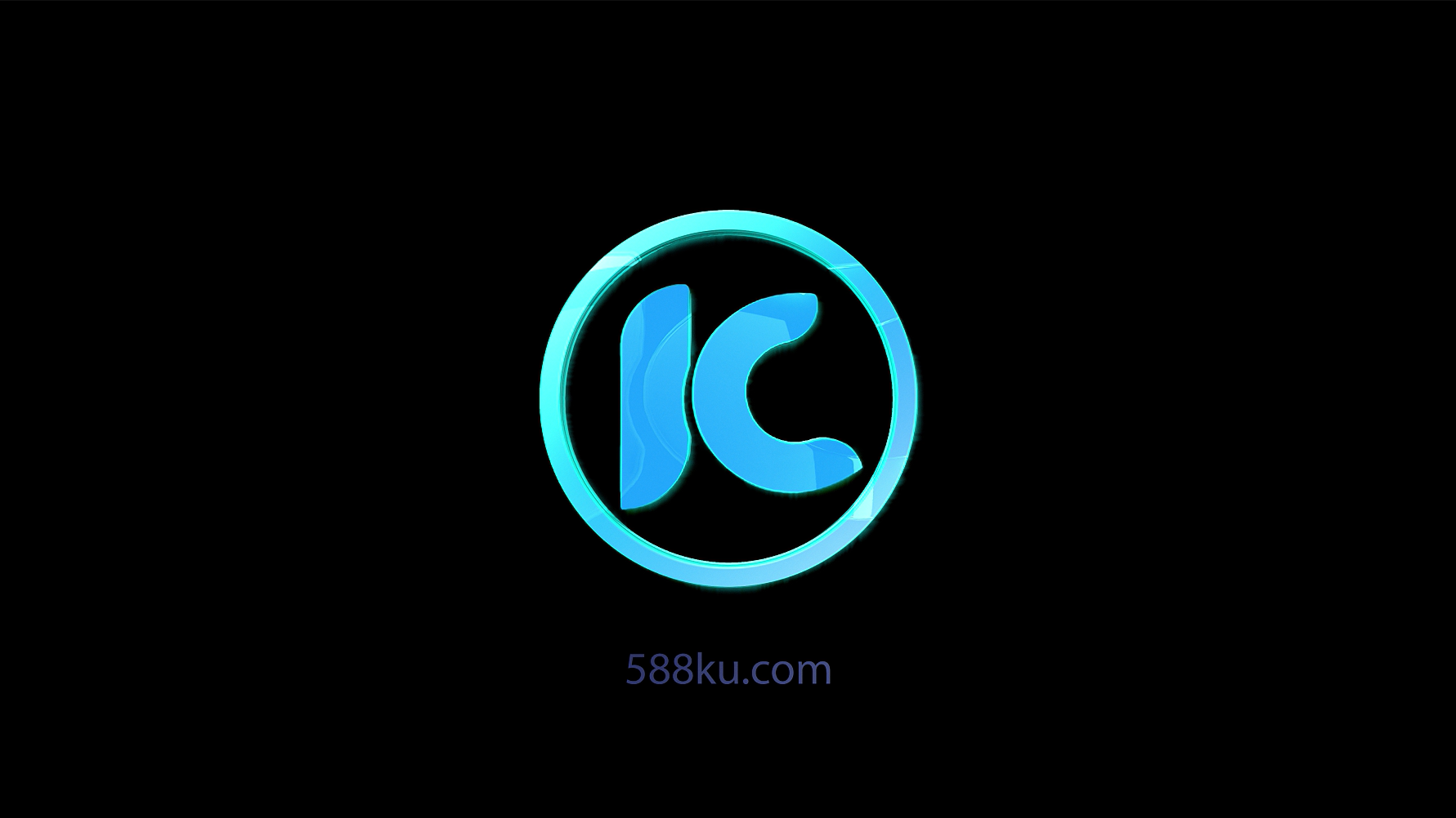 创意旋转蓝色logo演绎免抠视频ae模板视频的预览图