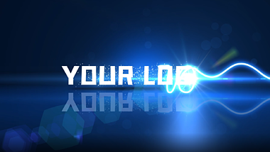 科技蓝色光线生长LOGO片头AE模板视频的预览图