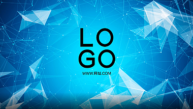 科技感点线连接抽象图形LOGO展示演绎视频的预览图