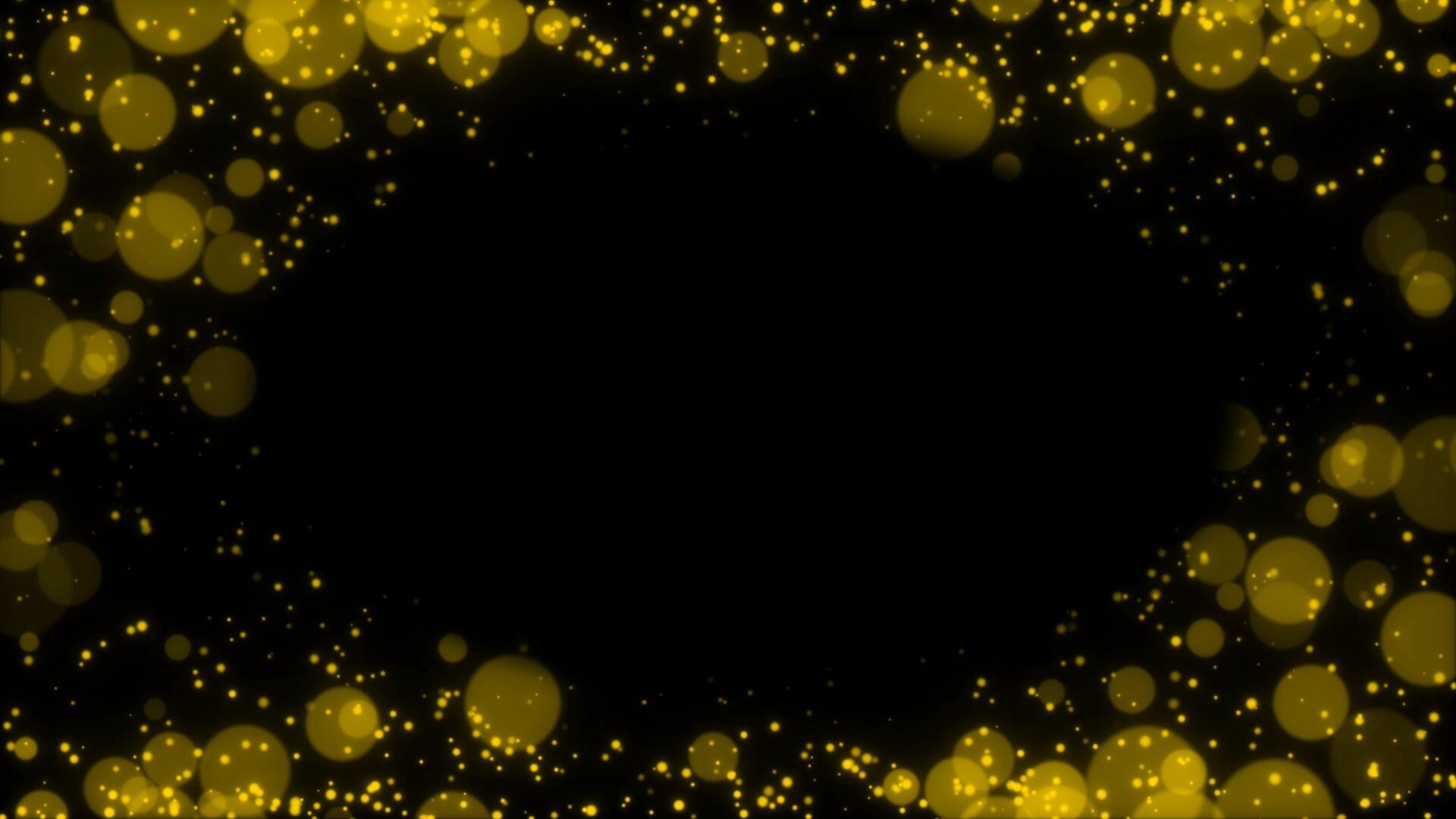 金色大型圆圈粒子边框视频的预览图