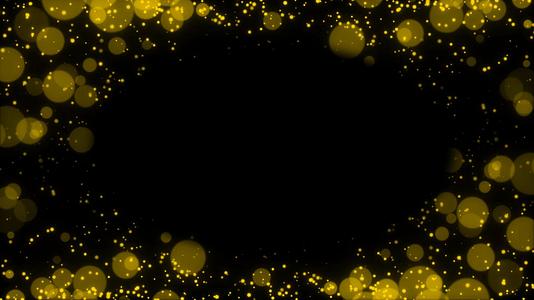 金色大型圆圈粒子边框视频的预览图