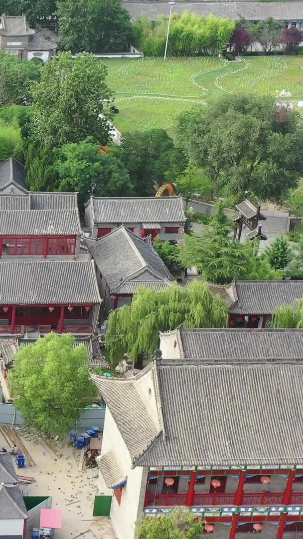 山东省潍坊杨家埠古村航拍视频视频的预览图