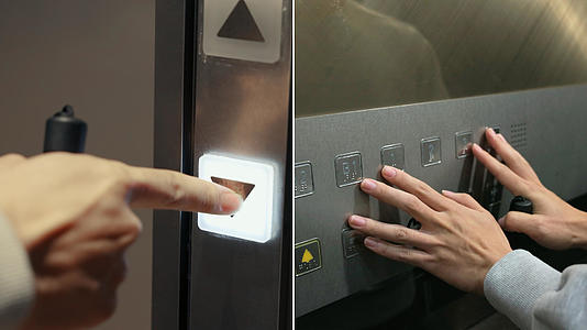 盲人按电梯按键特写视频的预览图