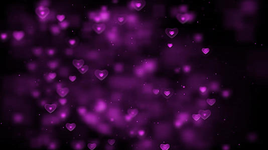紫色心粒子动态元素带透明度通道视频的预览图