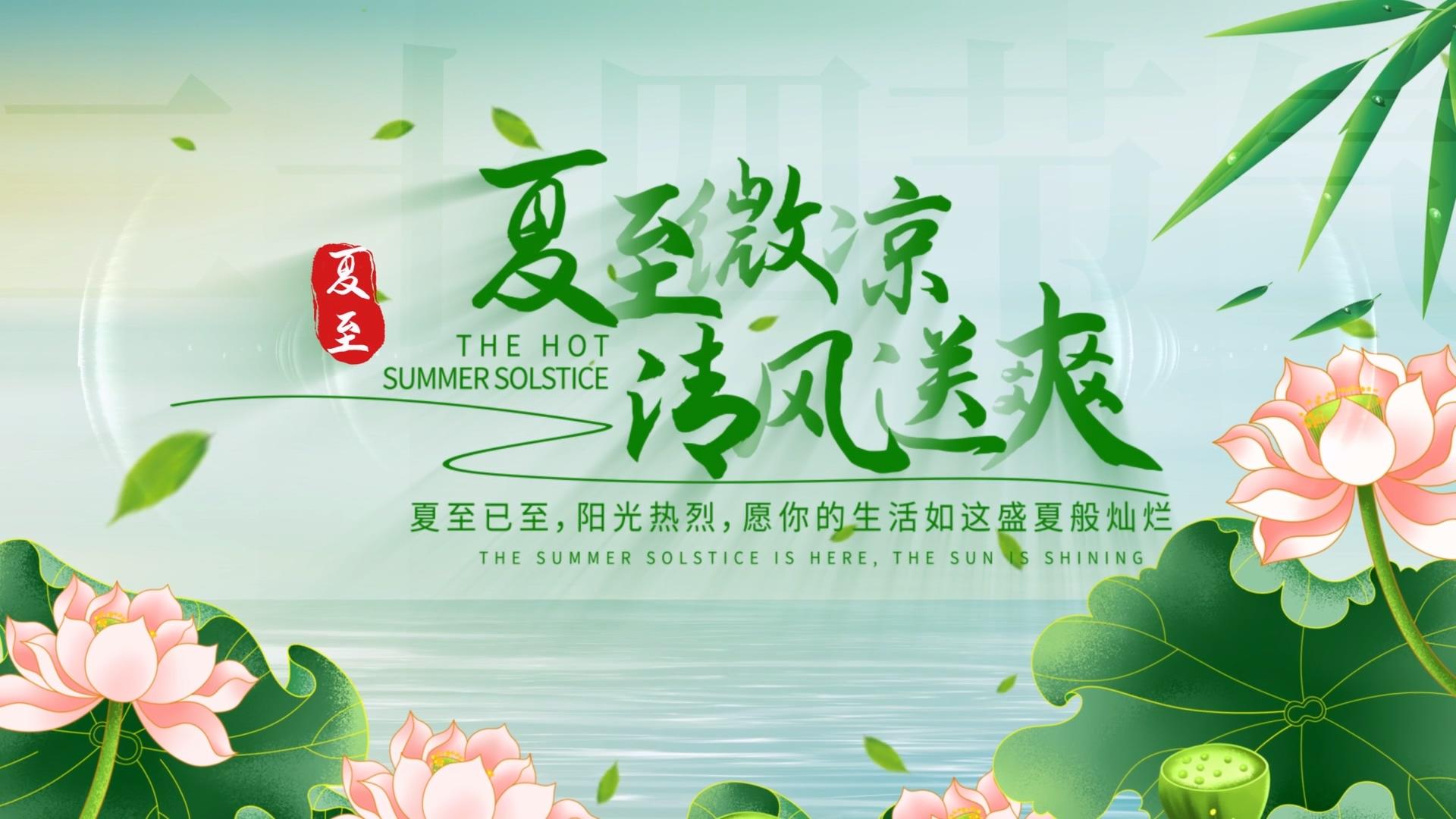 简洁清新夏至字幕片头AE模板视频的预览图