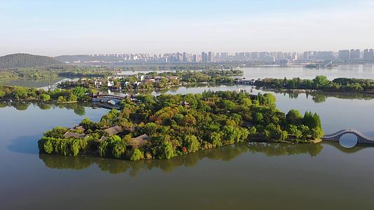 航拍5A景区徐州云龙湖风景区小南湖景区视频视频的预览图