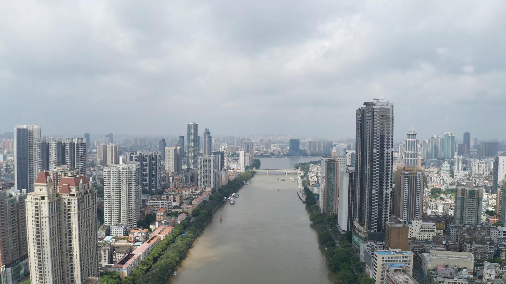 广州城市珠江两岸风光视频的预览图
