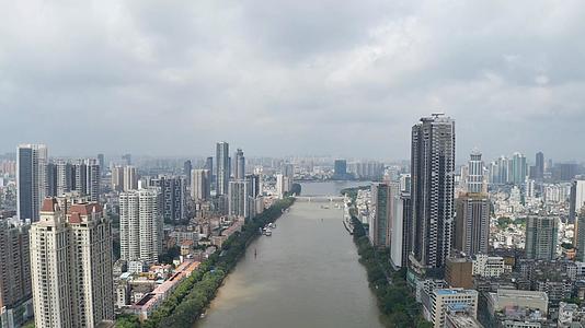 广州城市珠江两岸风光视频的预览图