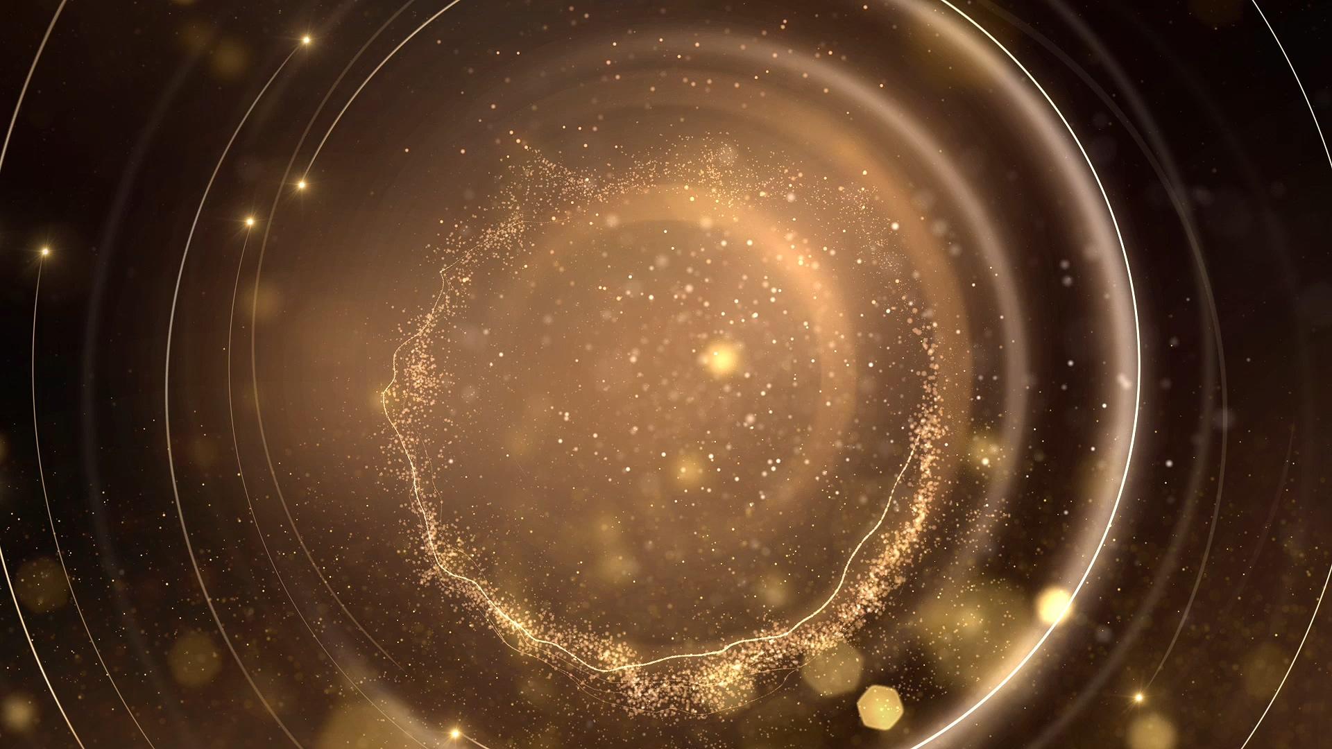 金色光圈背景视频的预览图