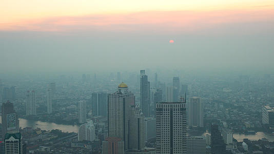 泰国曼谷城市日落合集4K实拍视频的预览图