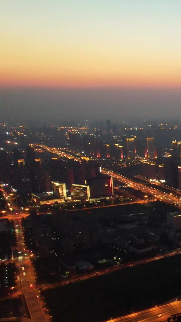 夜间航拍城市高架桥灯光交通车流街景素材视频的预览图