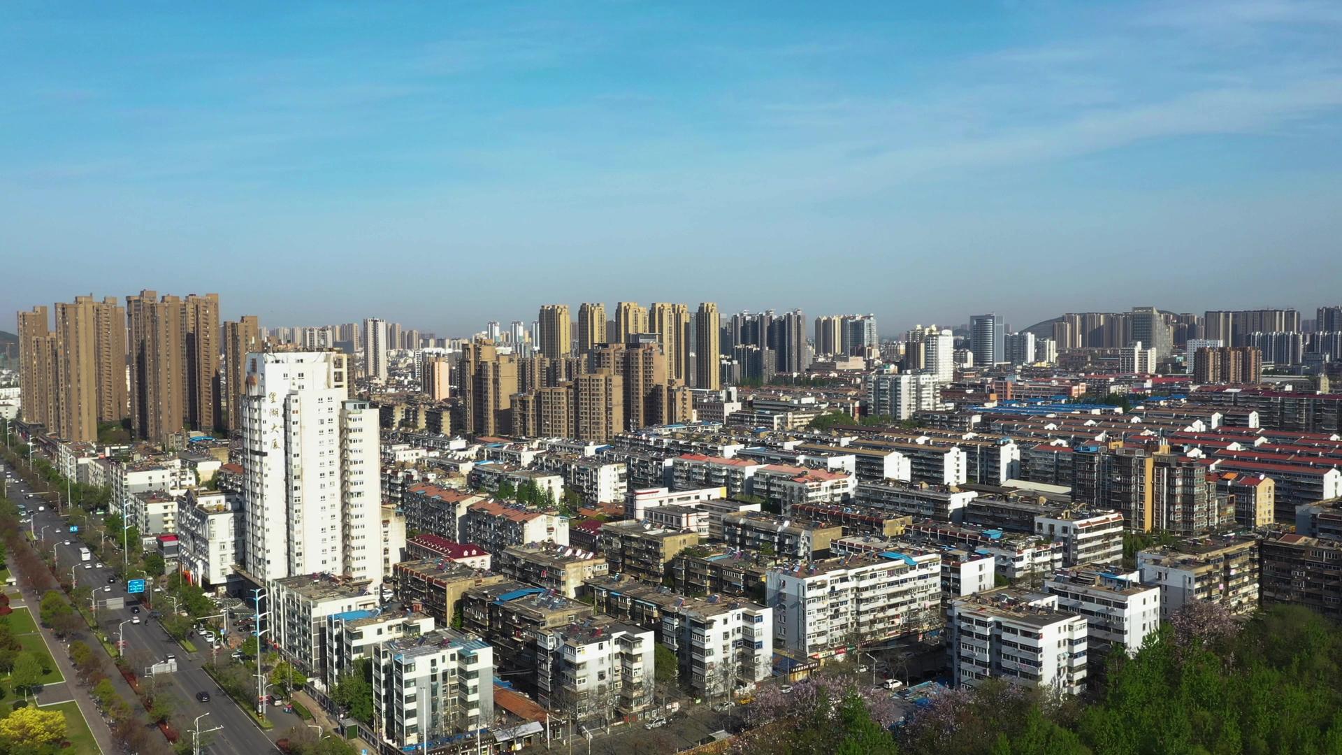 航拍徐州城市建设发展视频视频的预览图