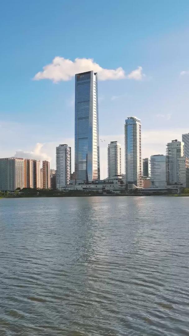 沿海城市深圳南山海边建筑竖屏视频的预览图