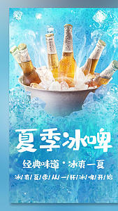夏季冰镇啤酒视频海报视频的预览图