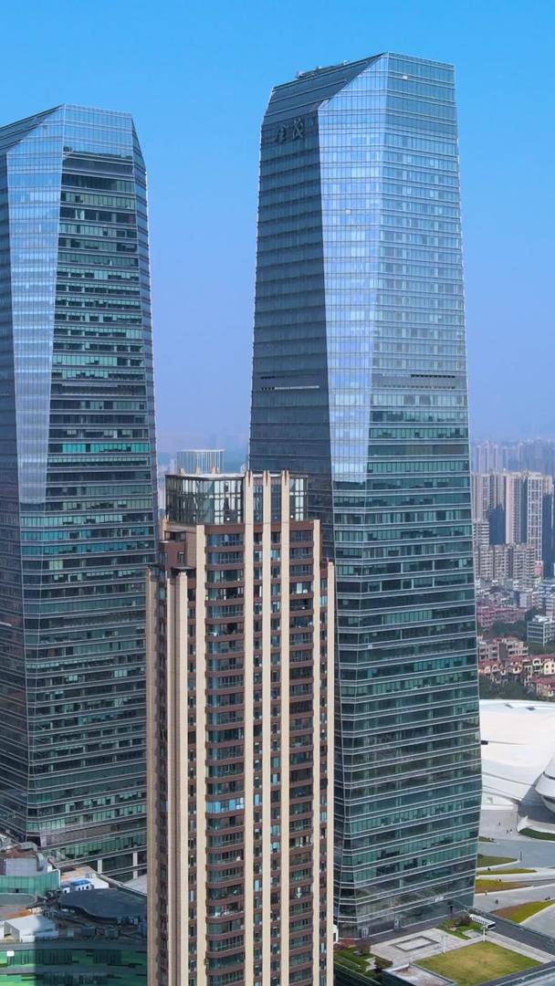 摩天大楼湖南长沙金茂双子塔视频的预览图
