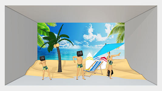 4K时尚动感夏日小清新裸眼3D效果视频的预览图