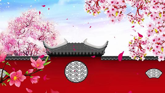 唯美粉红樱花树樱花节背景视频视频的预览图