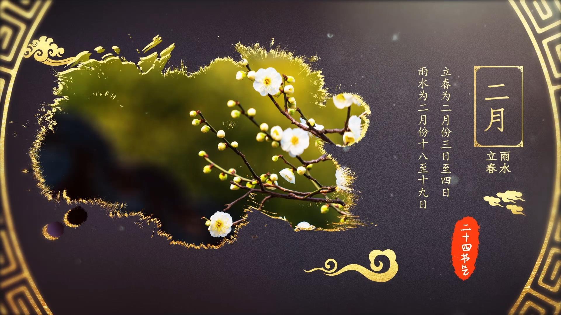中国传统二十四节气AE模板视频的预览图