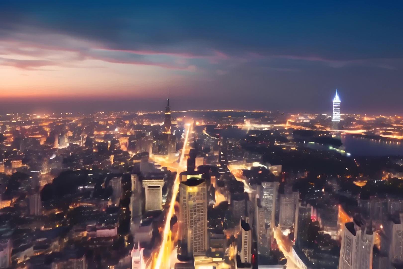 南京城市夜景视频的预览图