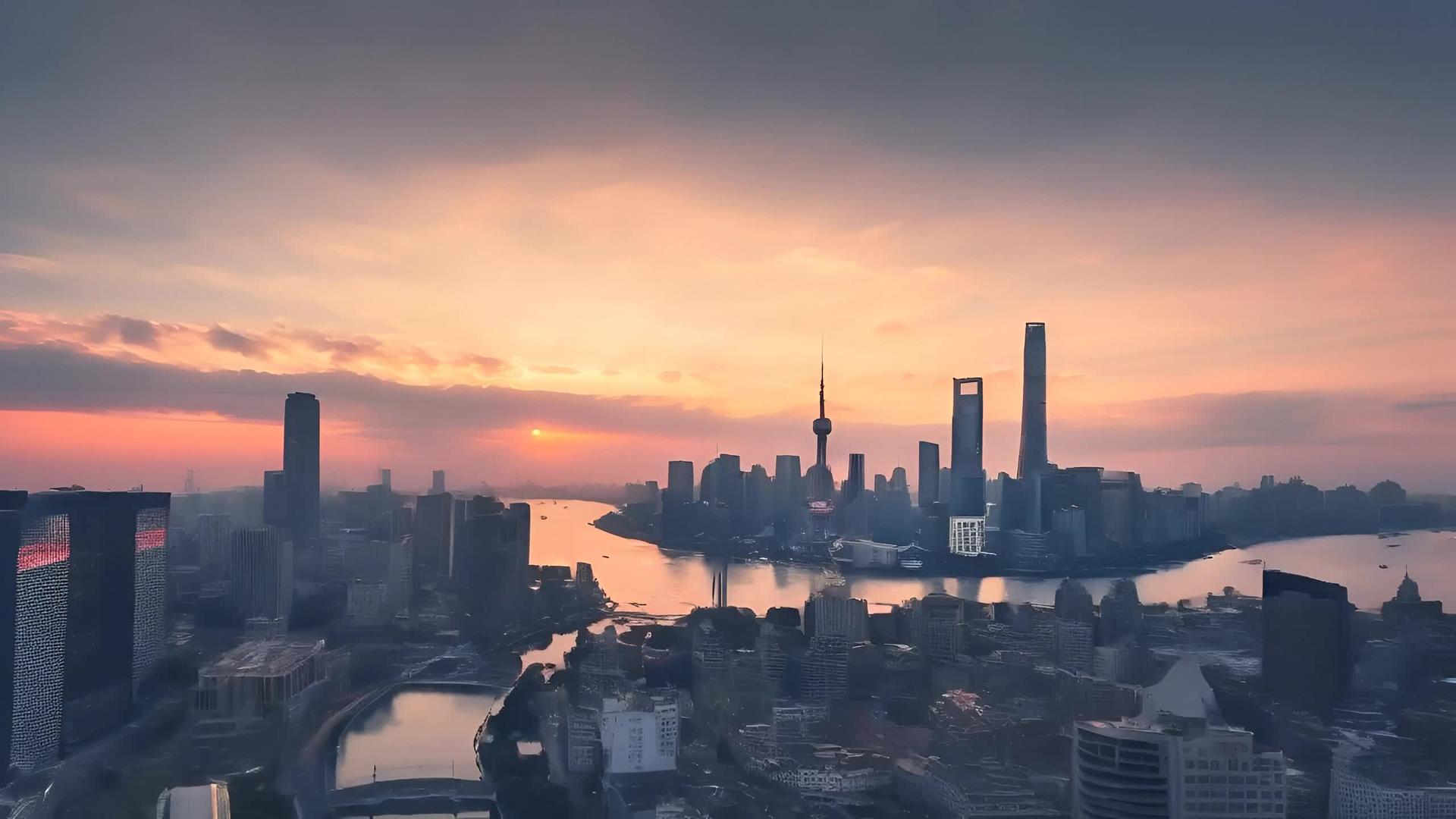 上海城市全景图视频的预览图