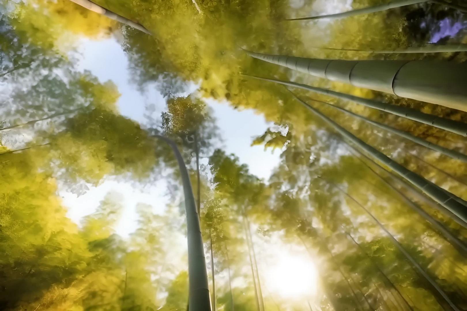 竹子伸向天空视频的预览图