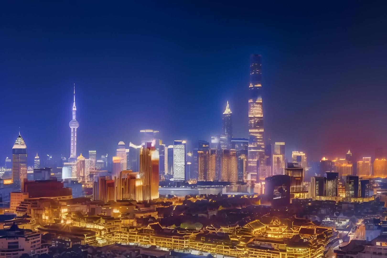 上海夜景视频的预览图