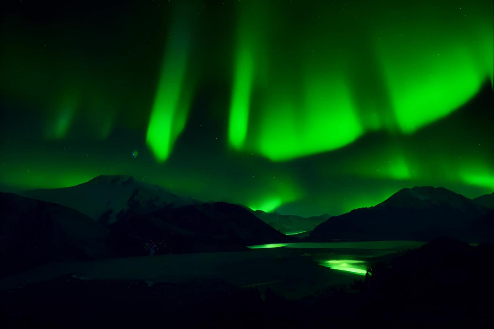 冰岛北极光夜景风光视频的预览图