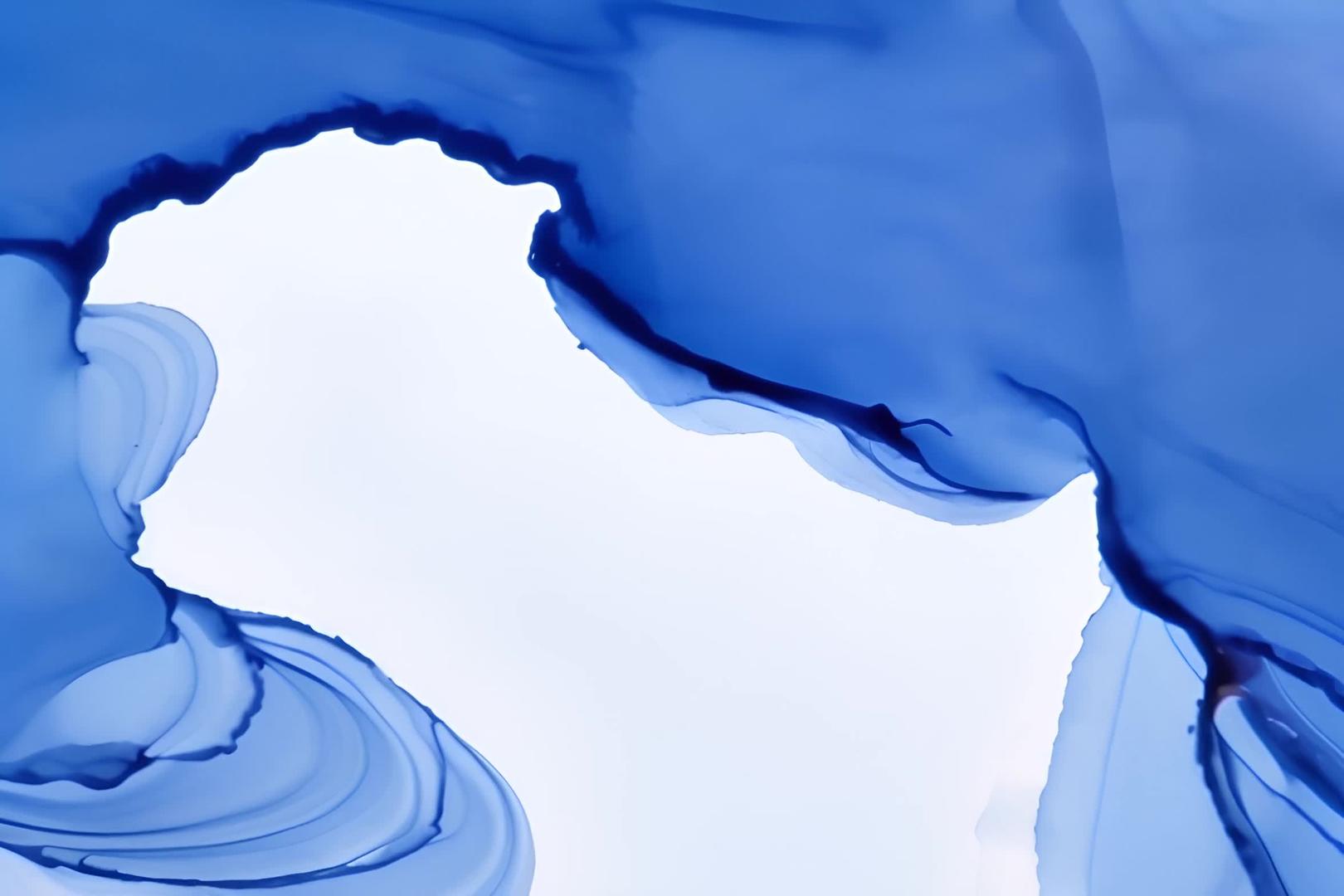 创意水墨青花瓷蓝色背景视频的预览图