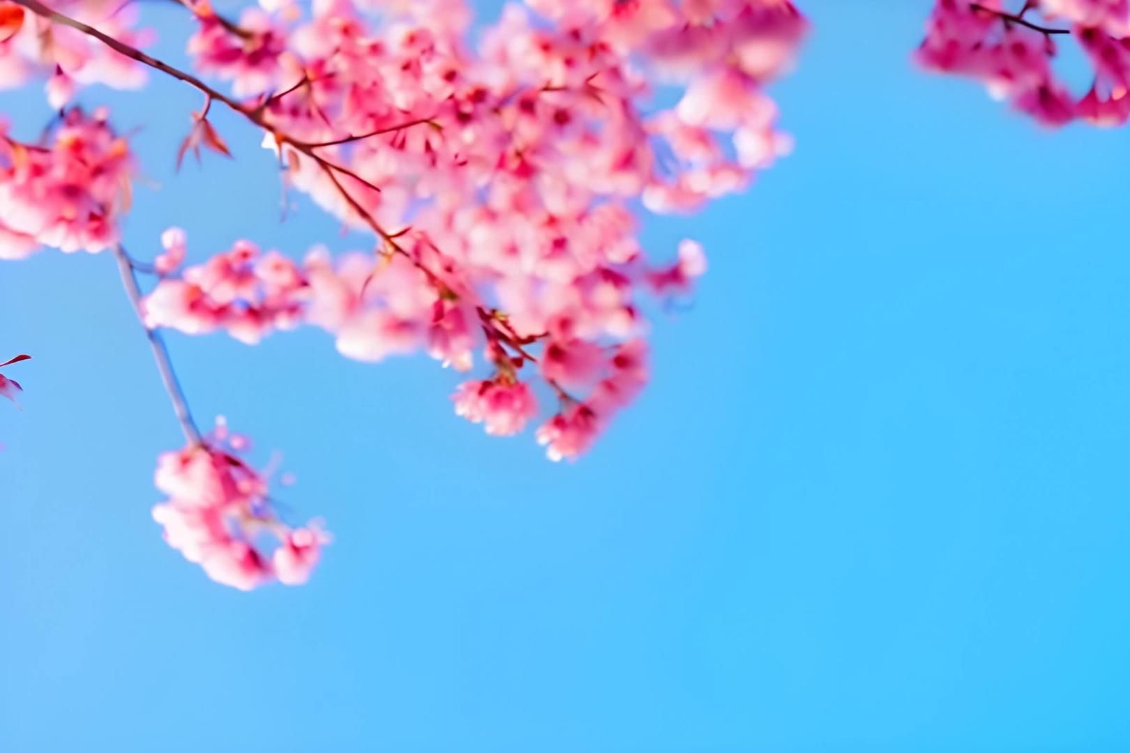 美丽浪漫的粉色樱花视频的预览图