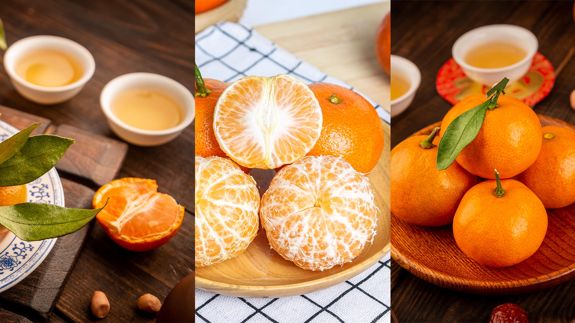 橘子糖橘子木桌上的新鲜水果视频的预览图