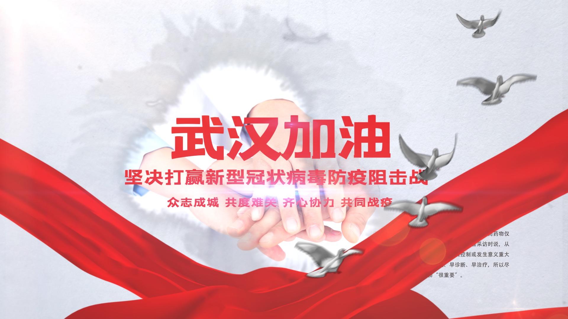 武汉加油抗击新冠状病毒疫情水墨简介AE模版视频的预览图