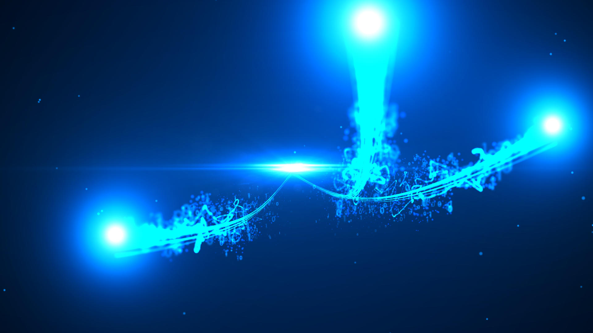 4K蓝色粒子光线转场元素视频的预览图