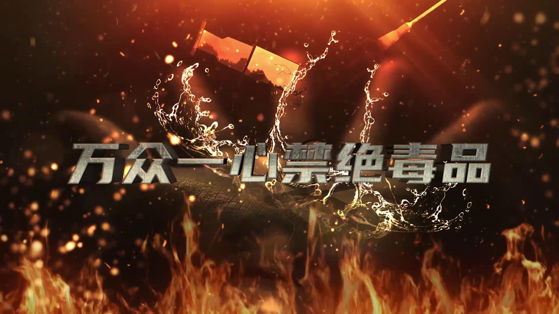 大气禁毒日图文宣传展示视频的预览图