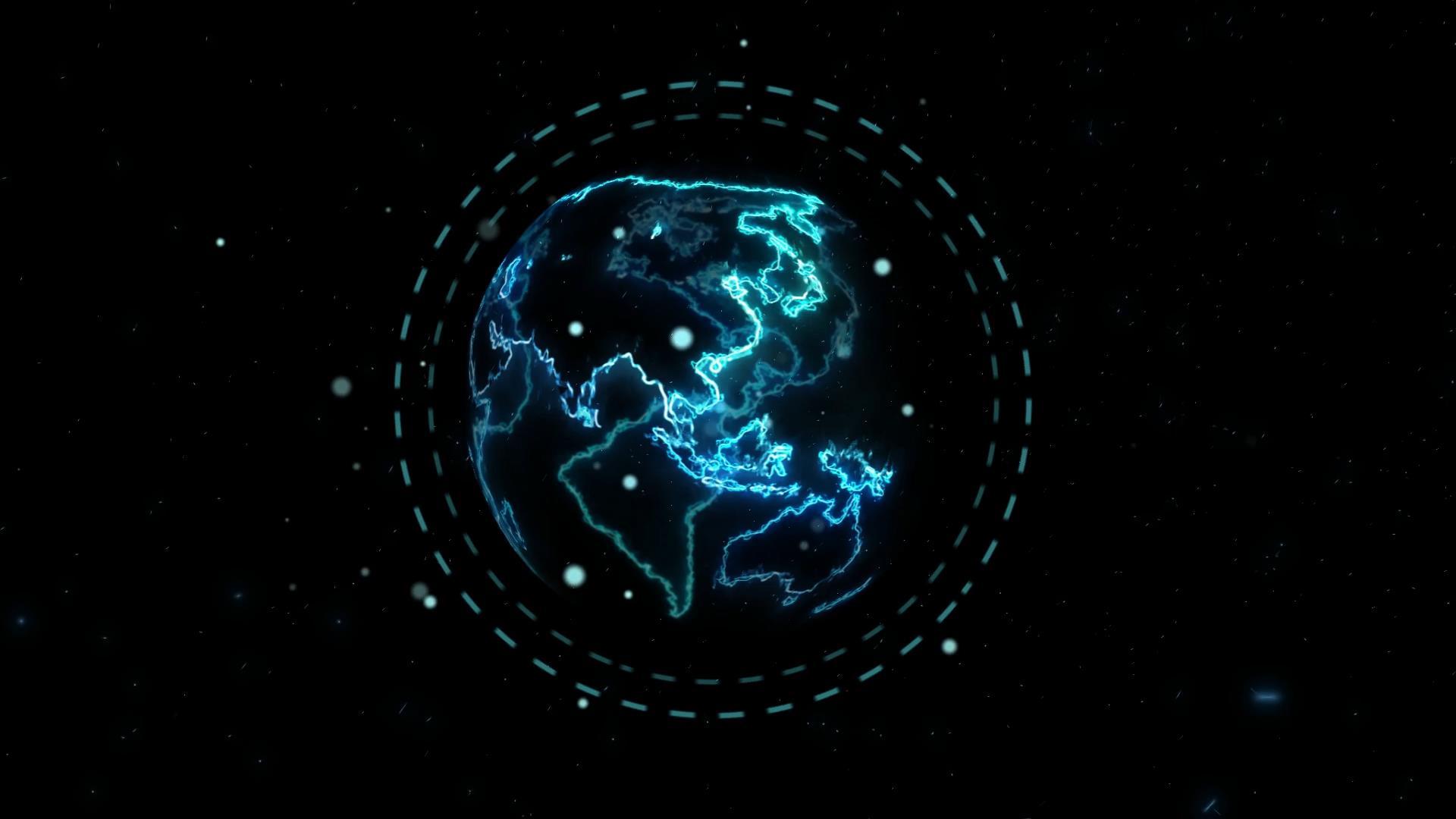 大气科技感透明背景地球动态视频元素视频的预览图